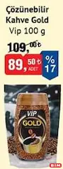 VİP ÇÖZÜNEBİLİR KAHVE GOLD 100 G